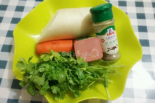 白萝卜丝饼的做法图解1
