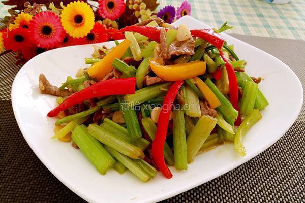彩椒芹菜炒肉丝的做法图解9
