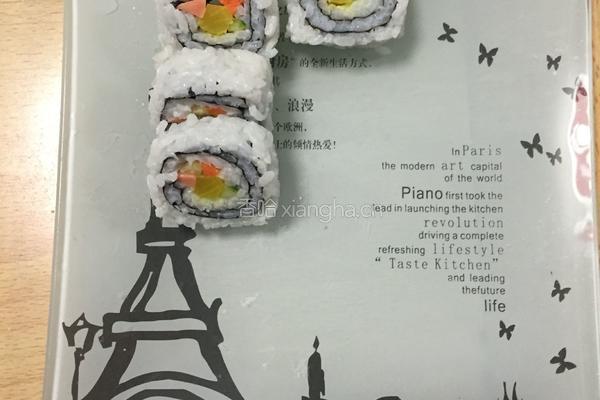 反卷寿司的做法图解5