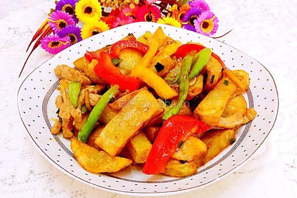 彩椒过油土豆条的做法图解11