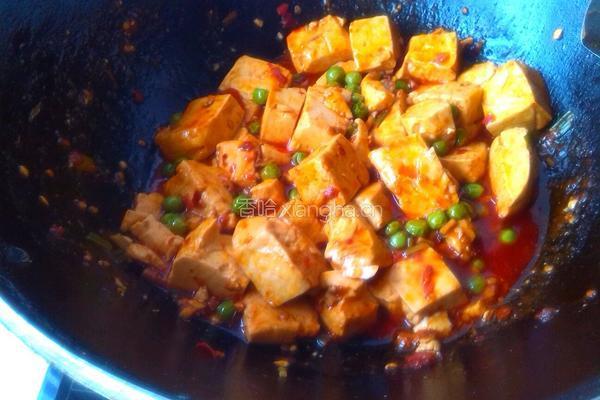 香辣青豆烧豆腐的做法图解8