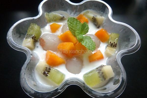 荔枝水果酸奶冰的做法图解5