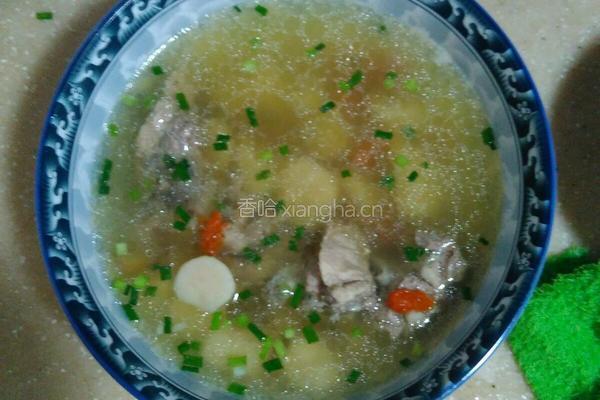 肉骨头山药枸杞汤的做法图解5