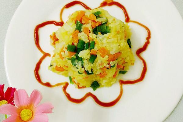 胡萝卜炒饭的做法图解10