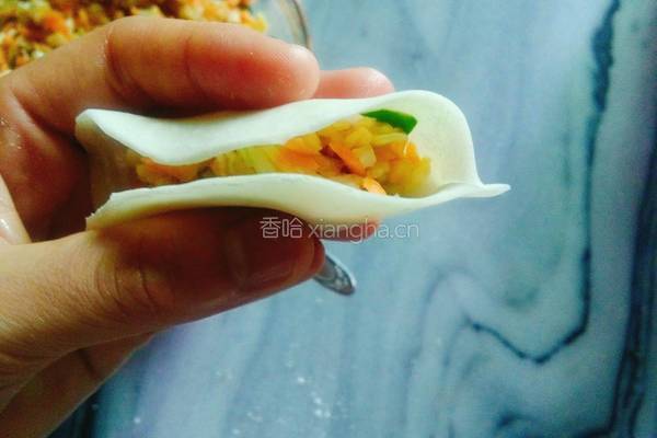 卷心菜素馅蒸饺子的做法图解9