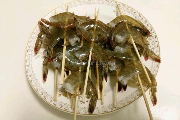 烧烤味煎虾的做法图解3