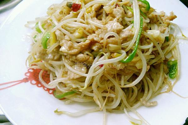 绿豆芽炒肉丝的做法图解13