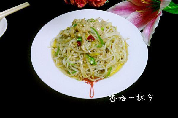 绿豆芽炒肉丝的做法图解15