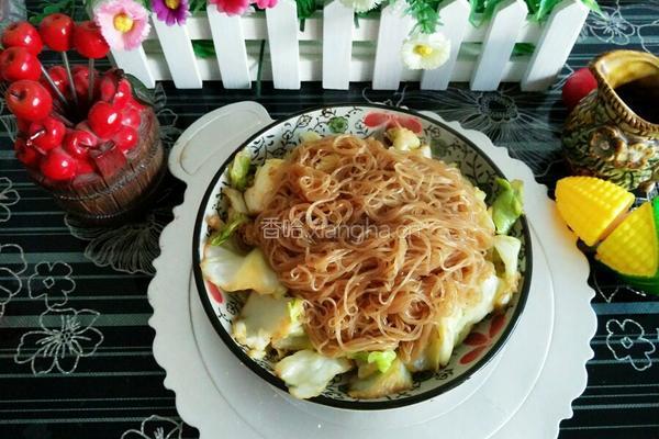 粉丝卷心菜的做法图解4