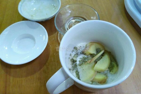抹茶姜撞奶的做法图解3