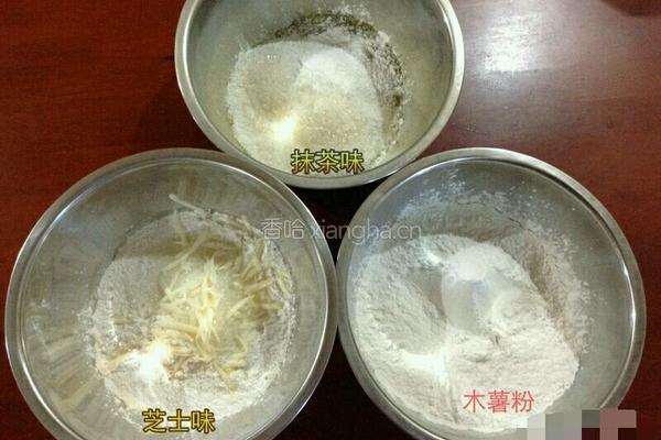 芝士麻薯抹茶味麻薯的做法图解1