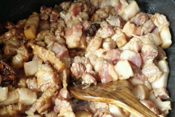 菠萝红烧肉的做法图解6