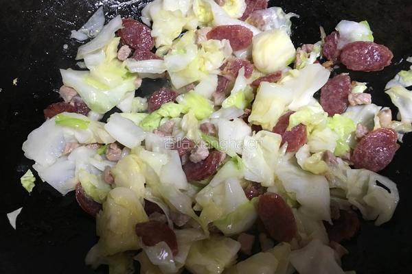 香肠菜饭的做法图解7