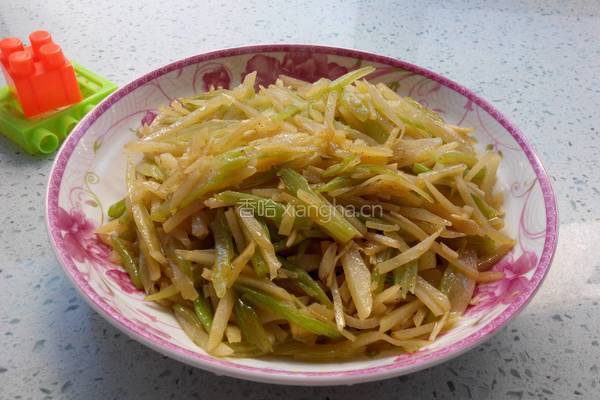 素炒芹菜土豆丝的做法图解6