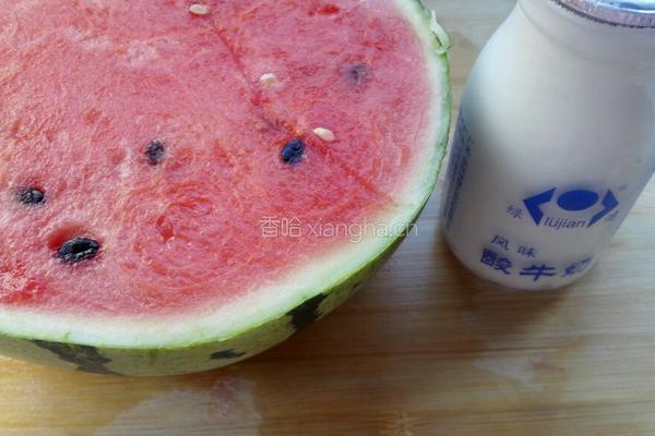 酸奶西瓜汁的做法图解1