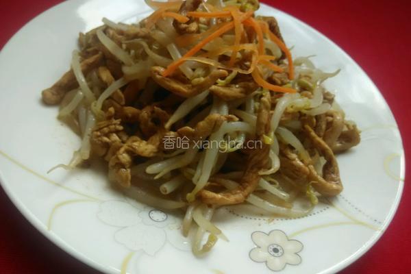绿豆芽炒肉丝的做法图解6