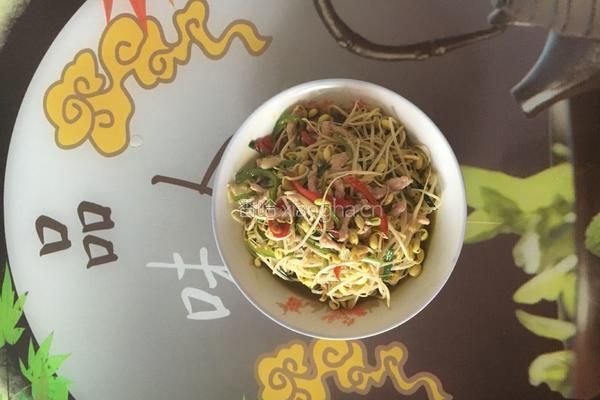 豆芽炒肉丝的做法图解4