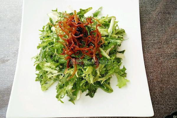 丁香鱼拌苦菊的做法图解6