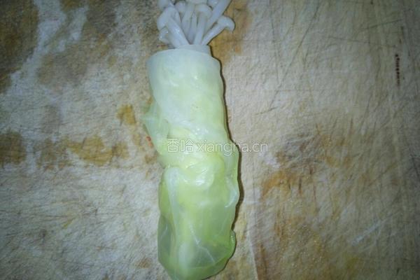 卷心菜卷金针菇的做法图解7