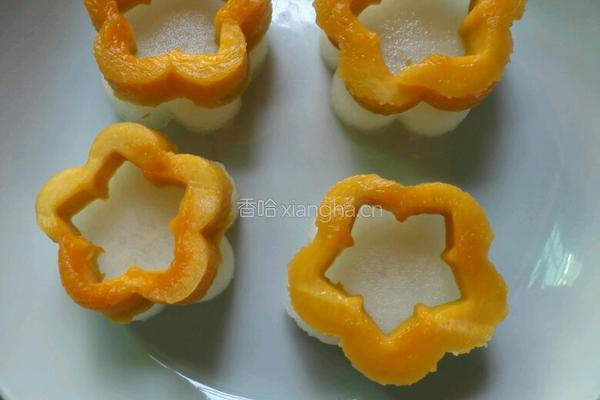 花样白萝卜酿虾球的做法图解10