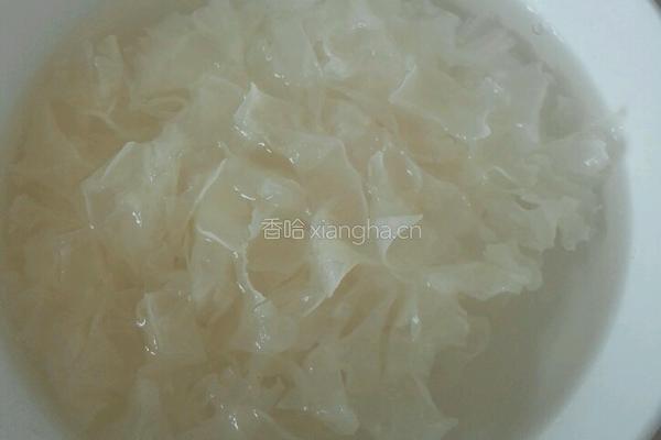 冰糖银耳莲子羮的做法图解1
