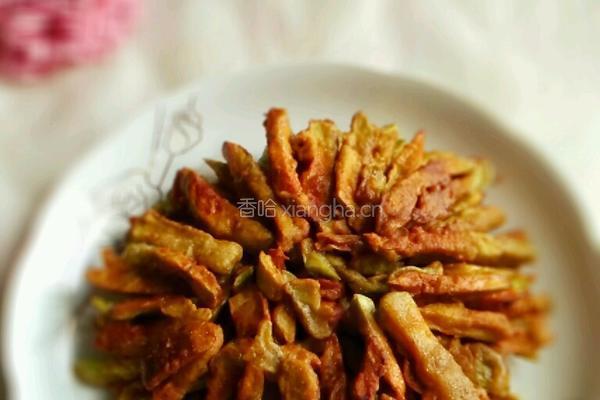 香酥椒盐茄条的做法图解7