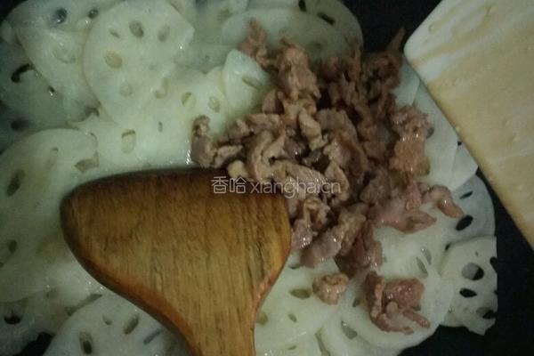肉片炒莲藕的做法图解5