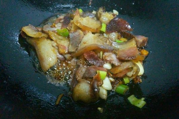 彩椒炒腊肉的做法图解8