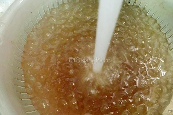 椰奶紫薯西米露的做法图解4