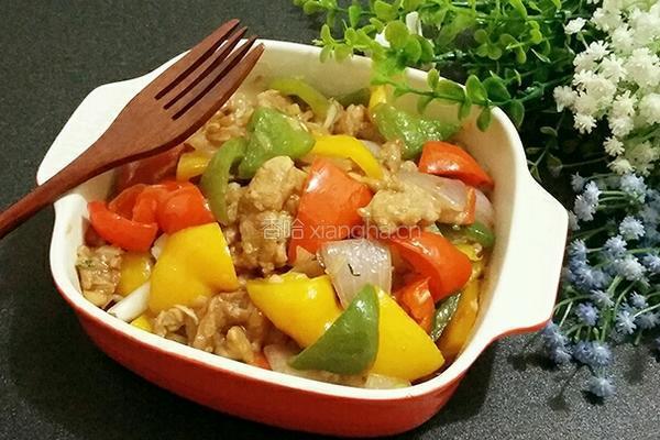 彩椒炒肉片的做法图解12