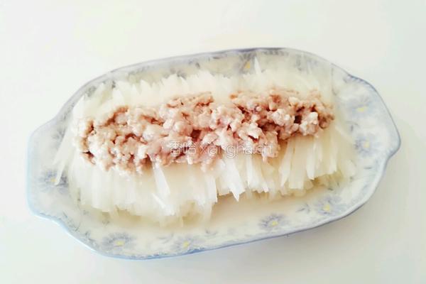 蒸肉末白萝卜丝的做法图解8