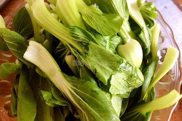 彩椒炒虾仁油菜的做法图解4