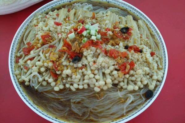 爽口粉丝金针菇的做法图解4