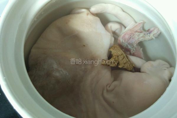 猪肚炖莲子的做法图解3
