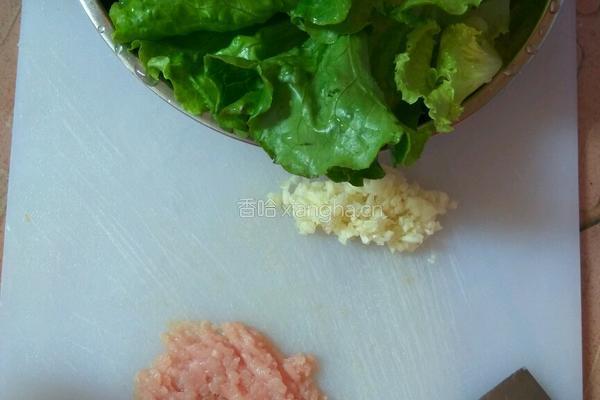 肉沫生菜的做法图解1