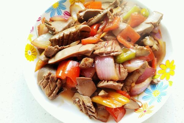 彩椒爆腰花的做法图解8