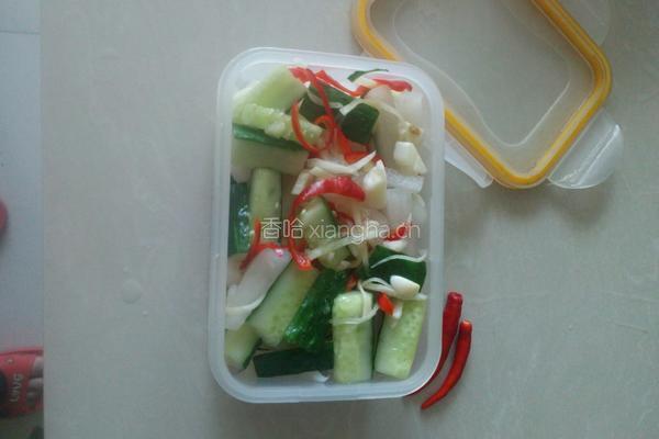 洗澡泡菜之酸辣萝卜黄瓜条的做法图解7