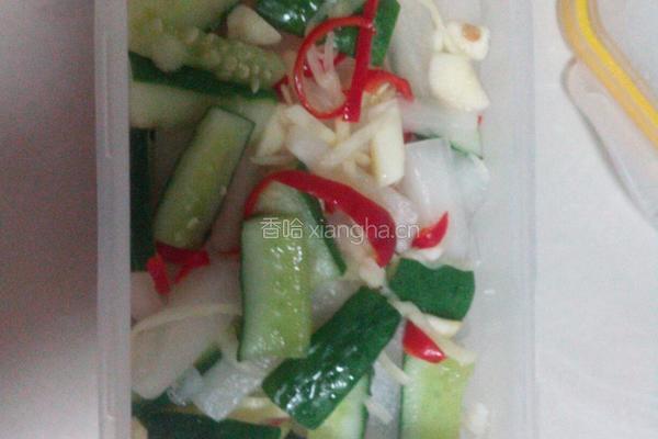 洗澡泡菜之酸辣萝卜黄瓜条的做法图解8