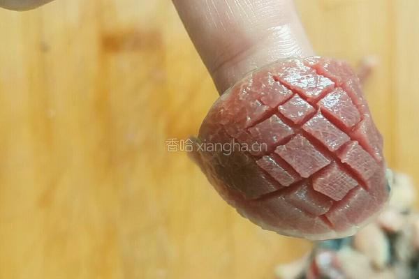 彩椒炒鸡胗的做法图解4