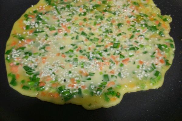 韭菜鸡蛋饼的做法图解9