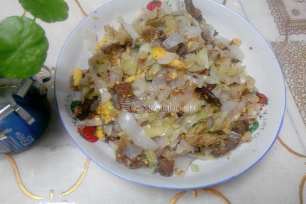 卷心菜炒凉皮的做法图解5