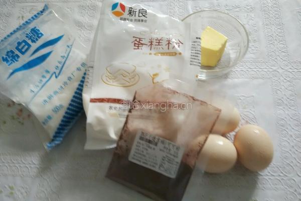 可可海绵蛋糕的做法图解1