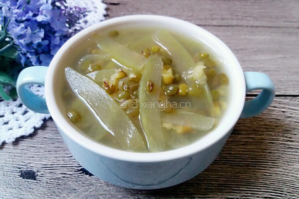 西瓜皮绿豆甜汤的做法图解8