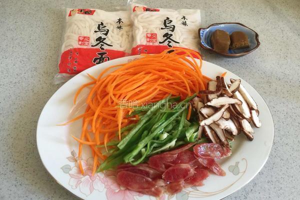 咖喱炒乌冬面的做法图解1