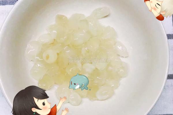 金耳皂角米桃胶蔓越莓羹的做法图解2