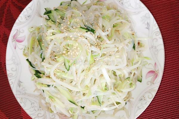绿豆芽拌粉丝的做法图解9
