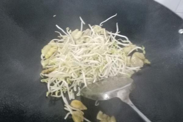 绿豆芽炒肉片（猪油膏版)的做法图解5