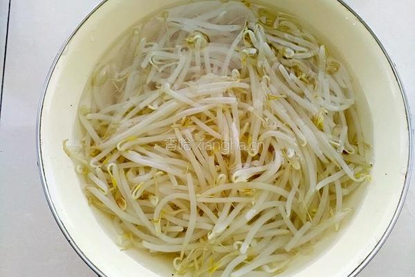 凉拌绿豆芽菠菜粉丝的做法图解3