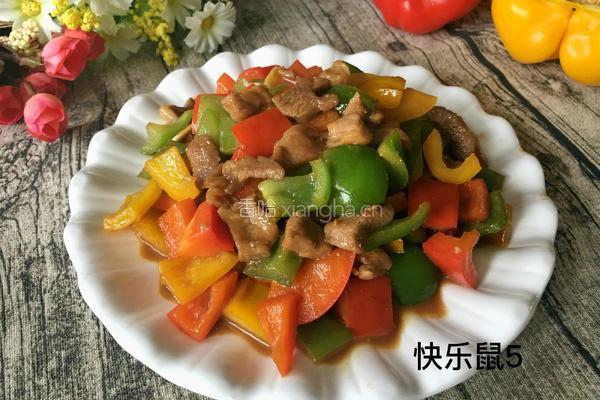 酱爆彩椒肉丁的做法图解10