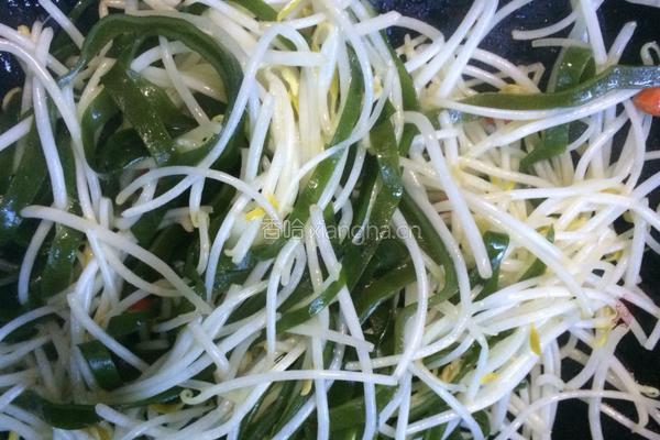 海带炒绿豆芽的做法图解8